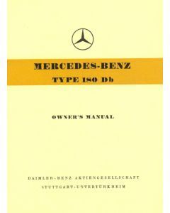 Mercedes Benz W120 Typ 180 Db Owners Manual