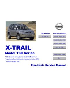 Nissan X-Trail T30 (2001-2006) Service Manual on CD