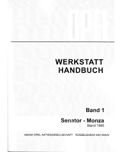 Restposten Opel Senator-Monza (Jan. 1985) Band 1 und 2 - Werkstatthandbuch