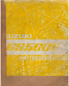 Suzuki GS 500 E (1989)  Wartungsanleitung