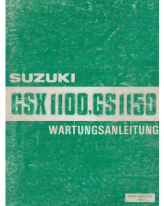 Suzuki GSX 1100 / GS 1150 (1984) Wartungsanleitung 