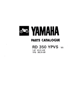 Yamaha RD 350 LC YPVS (bis 1985) - Ersatzteilkatalog/Microfilmrückvergrößerung