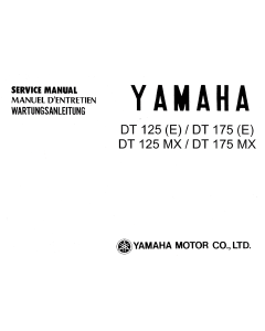 Yamaha DT 125 (E-MX) / DT 175 (E-MX) (ab 1978) - Wartungsanleitung