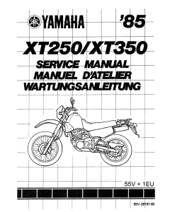 Yamaha XT 250/350 Typen 55V und 1EU (>1985) - Werkstatthandbuch