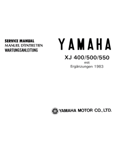 Yamaha XJ 400/500/550 (>1981) - Werkstatthandbuch & Ergänzung (>1983)