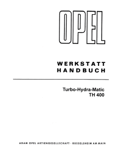 Opel Kapitän Turbo-Hydramatic 8 Zylinder Version - Wertstatthandbuch