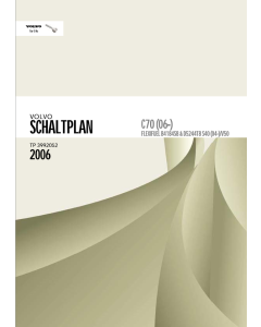 Volvo C70 2006 Werkstatthandbuch Schaltpläne
