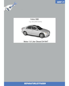 Volvo S80 (07-16) Werkstatthandbuch Motor 1,6 Liter Diesel D4164T eBook