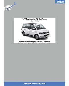 VW Transporter T6 (2016-2019) Reparaturleitfaden Karosserie Montagearbeiten California