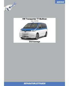 VW Transporter T7 Multivan (ab 2022) Reparaturleitfaden Bremsanlage, Bremsen und ABS
