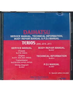 Daihatsu Terios J 200/210/211 (06-17) Service Manual CD