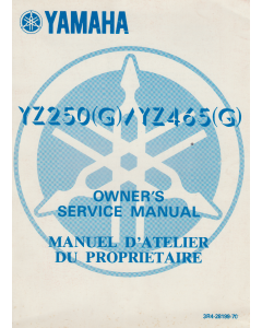 Yamaha 250 (G) / YZ 465 (G) (1979) Owners`S  Service Manual