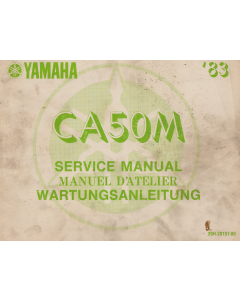 Yamaha Ca 50 M (1983) Wartungsanleitung