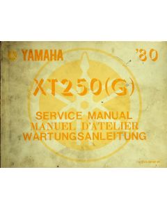 Yamaha XT 250 (G) (1980) Wartungsanleitung