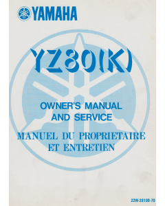 Yamaha YZ 80 (K) (1982) Owner` Service Manual and Service
